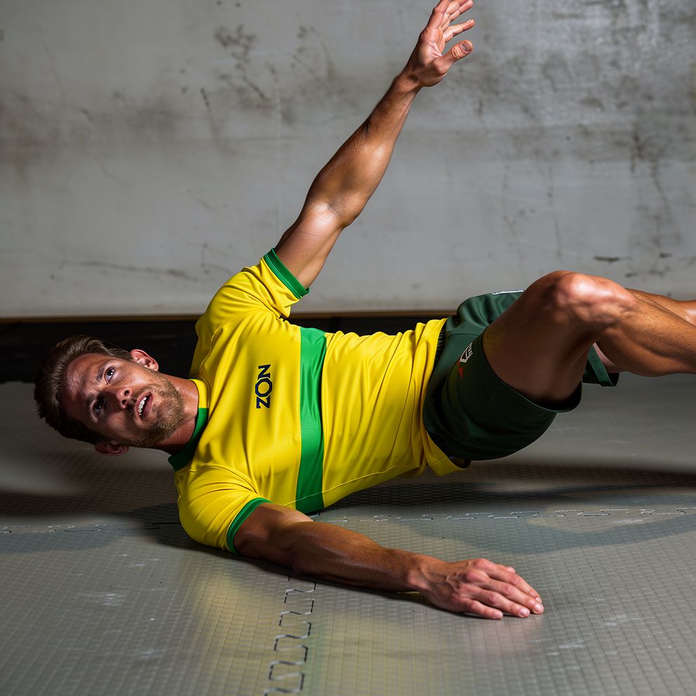 Short Sleeve Rashguard - Yellow and Green - "Samba Mentality"